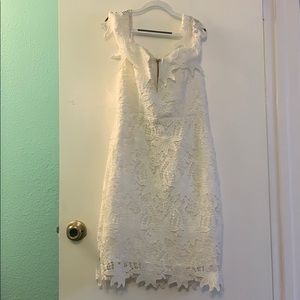 [ASTR] Cream colored off-shoulder dress. Size M